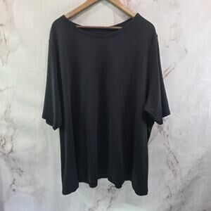 J Jill Shirt Women Medium Black Long Sleeve Tunic Wearever Blouse Knit Jersey